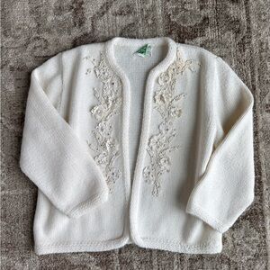Vintage Bermuda Cream Embroidered Women's Sweater